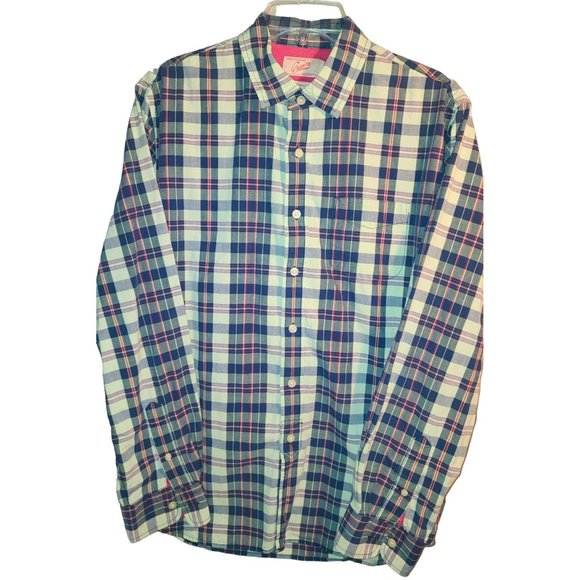 Grayers Mens Medium Long Sleeve Designer Button Down Shirt Multi Color Plaid *AD - Picture 1 of 9
